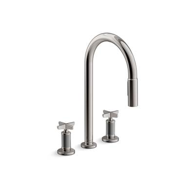 BilletE Pull-down kitchen sink faucet with two-function sprayhead