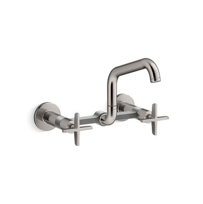BilletE Two-hole wall-mount bridge kitchen sink faucet