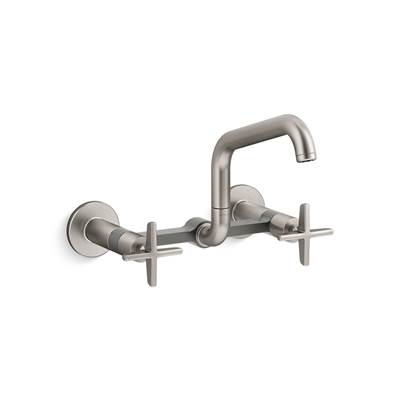 BilletE Two-hole wall-mount bridge kitchen sink faucet