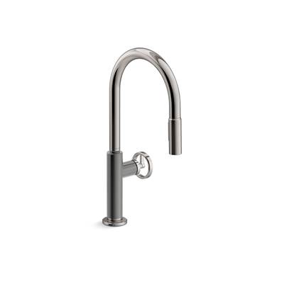 BilletE Pull-down kitchen sink faucet with two-function sprayhead