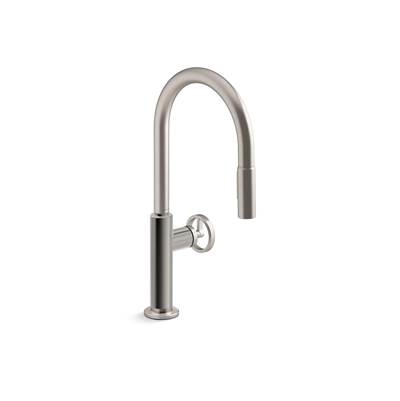 BilletE Pull-down kitchen sink faucet with two-function sprayhead