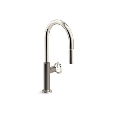 BilletE Pull-down kitchen sink faucet with two-function sprayhead