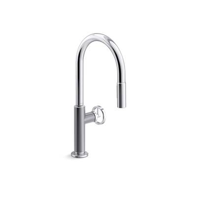 BilletE Pull-down kitchen sink faucet with two-function sprayhead