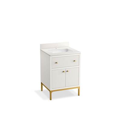 24'' bathroom vanity cabinet with sink and quartz top