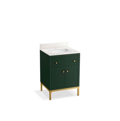 24'' bathroom vanity cabinet with sink and quartz top