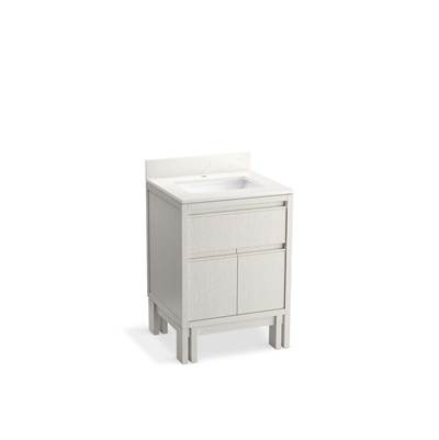 24'' bathroom vanity cabinet with sink and quartz top