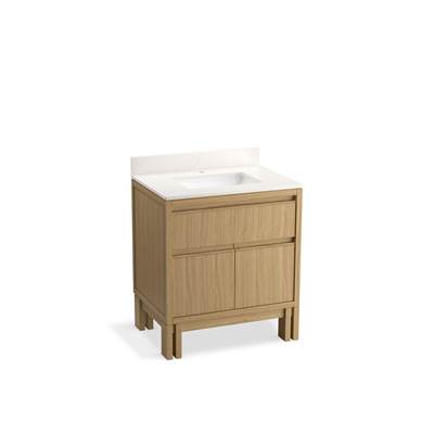 30'' bathroom vanity cabinet with sink and quartz top