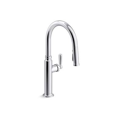 Kohler Touchless pull-down kitchen sink faucet with three-function sprayhead - Polished Chrome