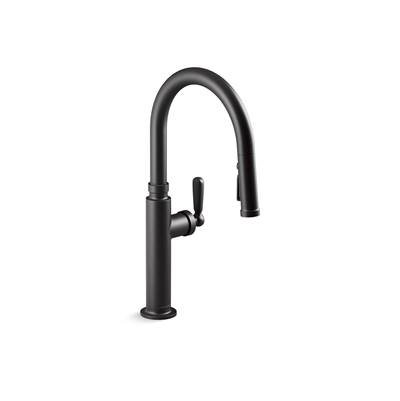 Kohler Touchless pull-down kitchen sink faucet with three-function sprayhead - Matte Black
