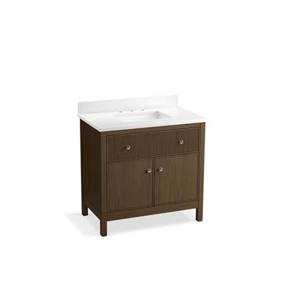 36'' bathroom vanity cabinet with sink and quartz top