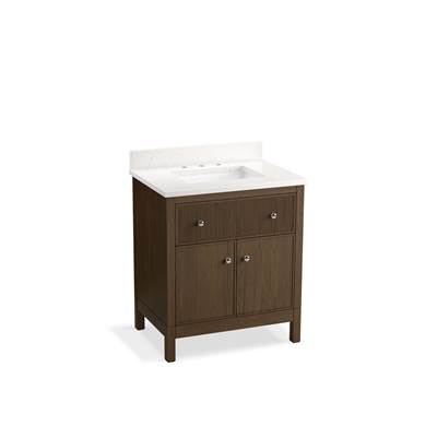 30'' bathroom vanity cabinet with sink and quartz top