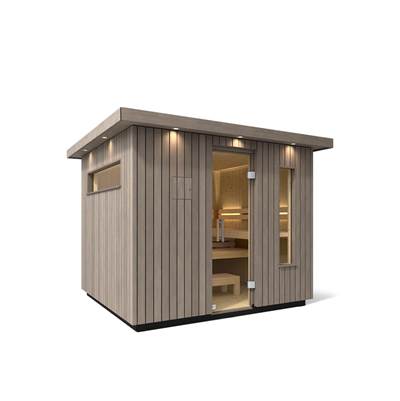Kohler Six-person Outdoor Sauna - Weathered Grey Spruce