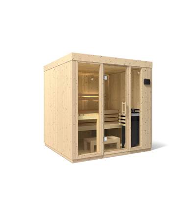 Five-person Indoor Sauna With Floor - Scandinavian Spruce