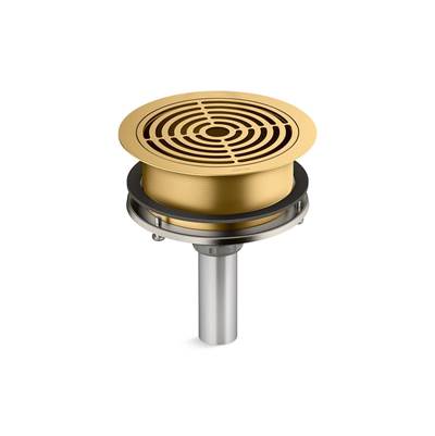 Aquifer 4-in-1 Grated Drain Vibrant Brushed Moderne Brass