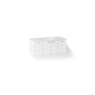 48'' wall-hung bathroom vanity cabinet with sink and quartz top