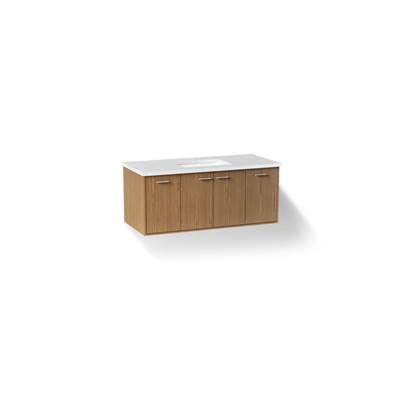 48'' wall-hung bathroom vanity cabinet with sink and quartz top