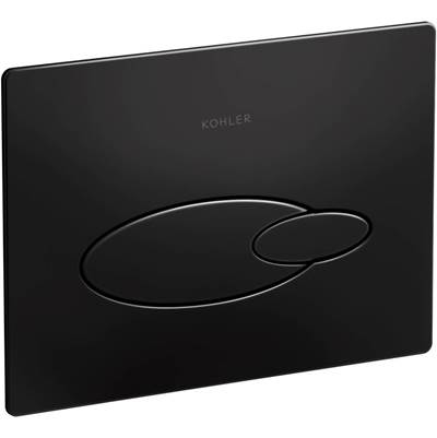 Droplet Flush actuator plate for 2''x4'' in-wall tank and carrier system - Black