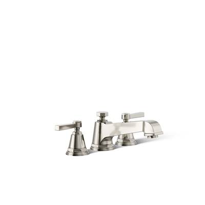 Kohler Pinstripe Pure Deck-mount Bath Faucet Trim - Vibrant Polished Nickel