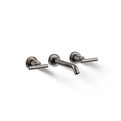Kohler Purist Wall-mount bathroom sink faucet trim with Lever handles, 1.2 gpm - Vibrant Titanium