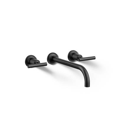 Kohler Purist Wall-mount bathroom sink faucet trim with Lever handles, 1.2 gpm - Matte Black