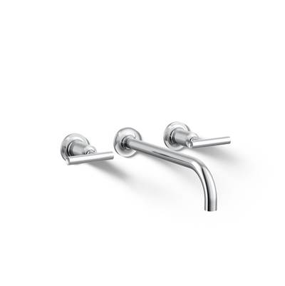 Kohler Purist Wall-mount bathroom sink faucet trim with Lever handles, 1.2 gpm - Polished Chrome