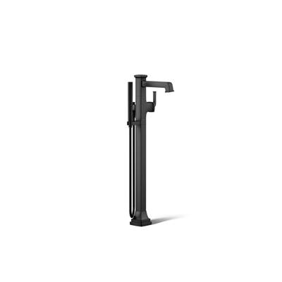 Kohler Riff Floor-mount bath filler trim with handshower - Matte Black