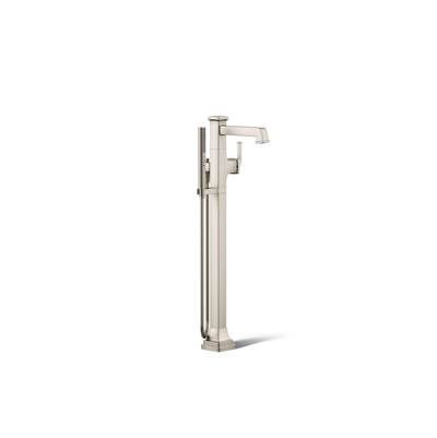 Kohler Riff Floor-mount bath filler trim with handshower - Vibrant Brushed Nickel