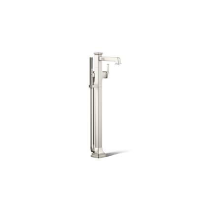 Kohler Riff Floor-mount bath filler trim with handshower - Vibrant Polished Nickel