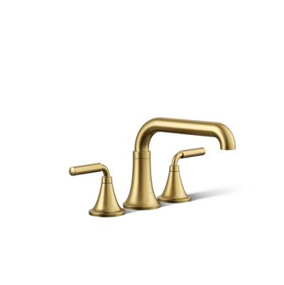 Kohler ToneE Deck-mount bath faucet trim - Vibrant Brushed Moderne Brass