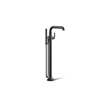 Kohler ToneE Floor-mount bath filler trim with handshower - Matte Black