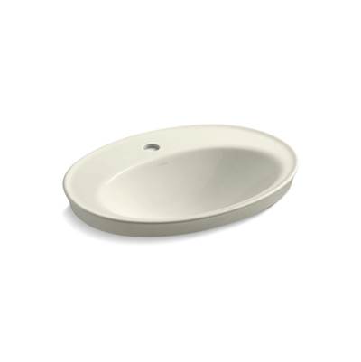 Kohler Serif 22-1/4'' oval drop-in bathroom sink - Biscuit