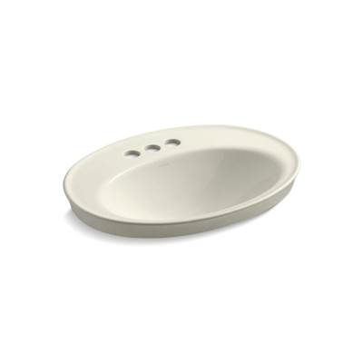 Kohler Serif 22-1/4'' oval drop-in bathroom sink - Biscuit