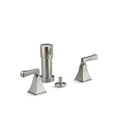 Kohler Memoirs Stately Vertical Spray Bidet Faucet with Deco Lever Handles - Vibrant Brushed Nickel