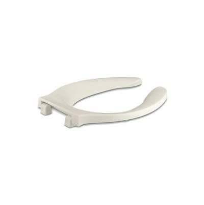 Kohler Stronghold Elongated toilet seat with integrated handle and check hinge - Biscuit