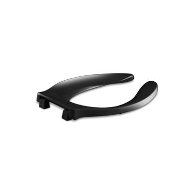 Kohler Stronghold Elongated toilet seat with integrated handle and self-sustaining check hinge - Black