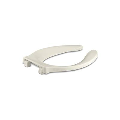 Kohler Stronghold Elongated toilet seat with integrated handle and self-sustaining check hinge - Biscuit