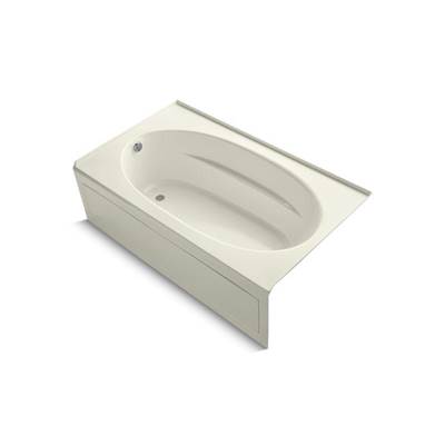 Kohler Windward 72'' x 42'' alcove bath with integral apron and left-hand drain - Biscuit