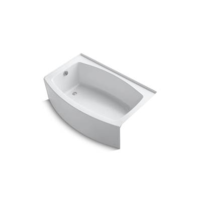 Expanse 60'' x 32'' alcove bath, left drain - White