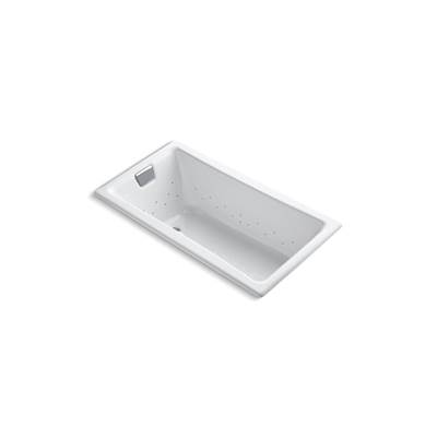 Kohler Tea-for-Two 60'' x 32'' drop-in Heated BubbleMassageE air bath - White