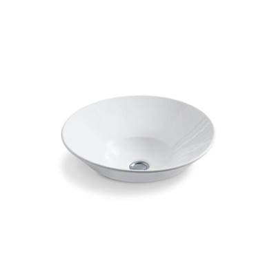 Conical Bell vessel or wall-mount bathroom sink with glazed underside