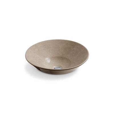 Conical Bell 16-1/4'' round vessel bathroom sink, no overflow