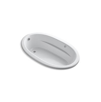 Kohler Sunward 72'' x 42'' drop-in Heated BubbleMassageE air bath - White