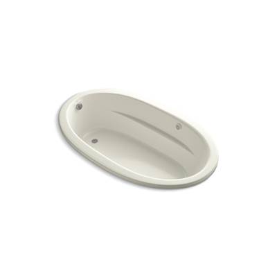 Kohler Sunward 72'' x 42'' drop-in Heated BubbleMassageE air bath - Biscuit