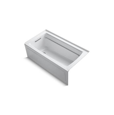 Archer 60'' x 32'' alcove bath with Bask heated surface, left drain