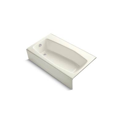 Kohler Villager 60'' x 34-1/4'' alcove bath, left drain - Biscuit