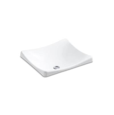 DemiLav 18-1/4'' rectangular vessel bathroom sink, no overflow