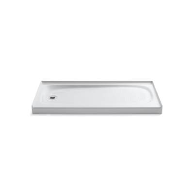 Kohler Salient 60'' x 30'' alcove shower base, left drain - White