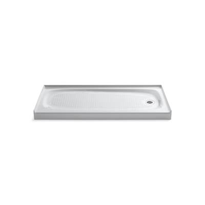 Kohler Salient 60'' x 30'' alcove shower base, right drain - White