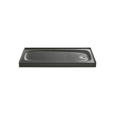 Kohler Salient 60'' x 30'' alcove shower base, right drain - Thunder Grey