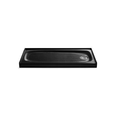 Kohler Salient 60'' x 30'' alcove shower base, right drain - Black